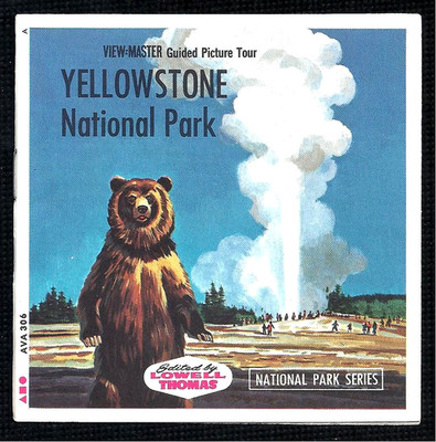 1 View-Master Booklet   A306-E, Yellowstone, National Park Tour, Heft, Büchlein