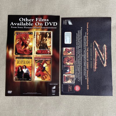 The Mask of Zorro (DVD 1998) Western Swashbuckler Revenge Antonio