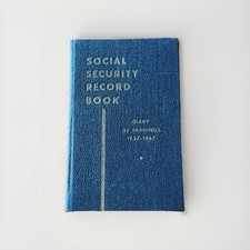Social Security Record Book Diary Of Earnings 1937 To 1947- Blank