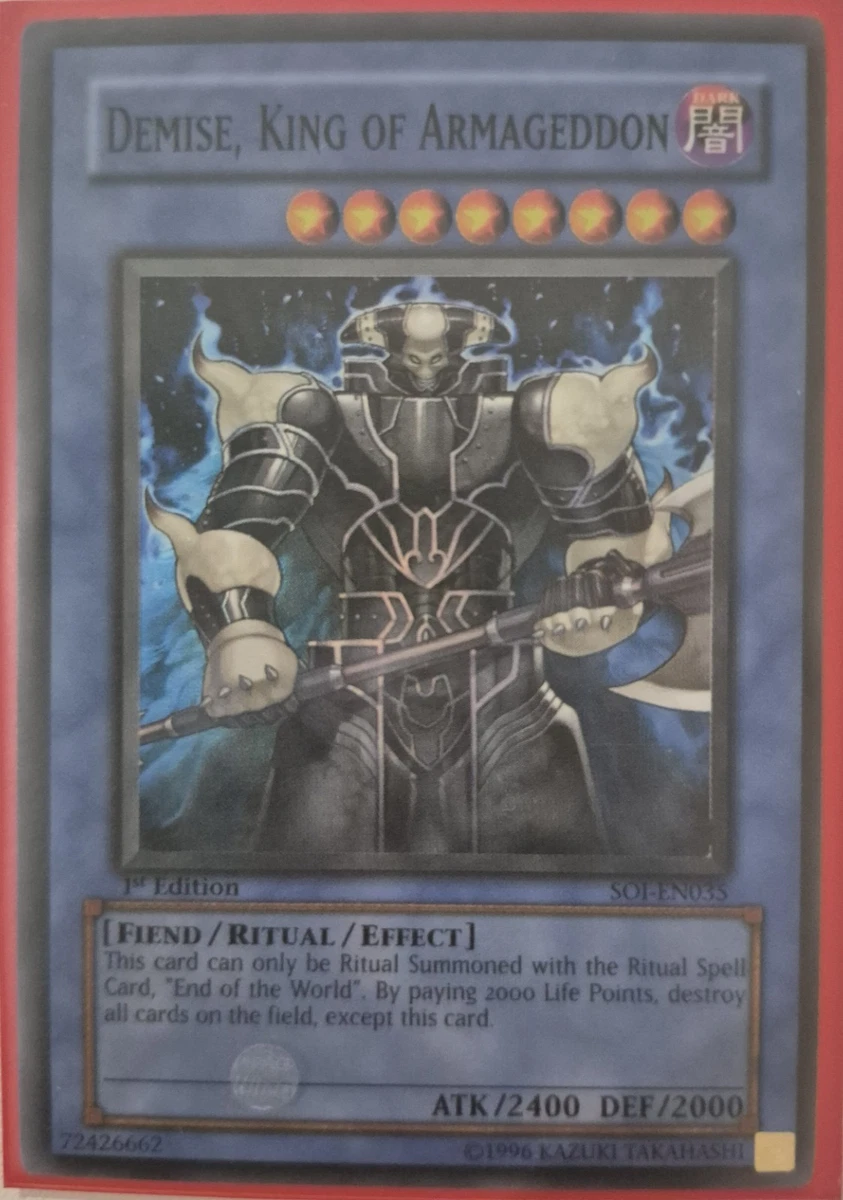 Demise, King of Armageddon Yu-Gi-Oh! TCG Individual Trading Card