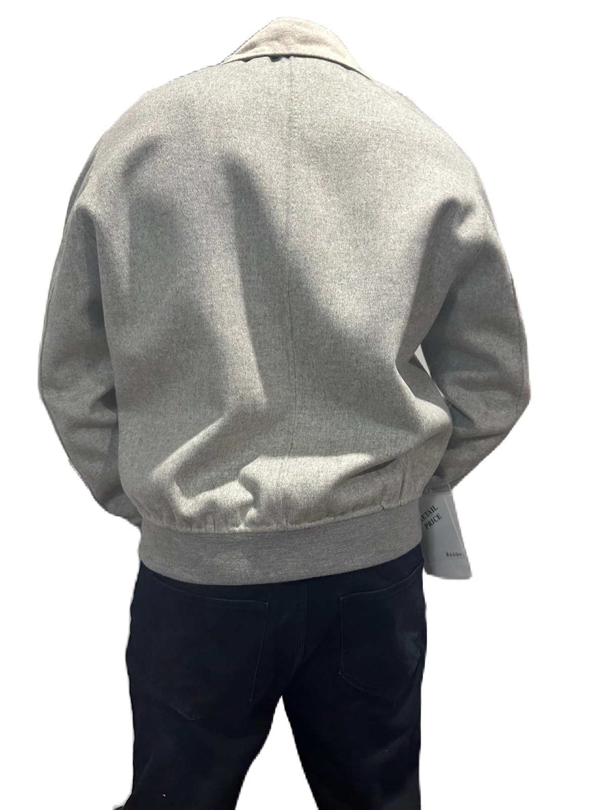 RIVO Wool Men's Bomber Minimalistic Reversible Jacket NWT Size 48 Or M image 2