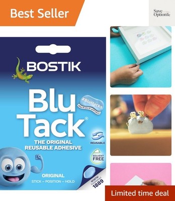 Blu Tack Blue - Handy Size - Multipurpose Reusable Adhesive - Clean - Safe & ...