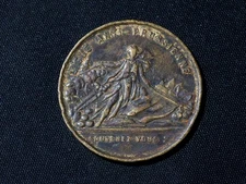 Alsace-Lorraine, anti-Prussian league, 34 mm satirical medal, Invasion 1870-1871