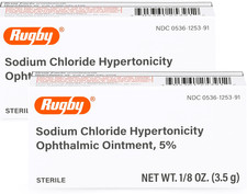 Rugby Sodium Chloride Eye Ointment 5 3.5g Pack of 2 Compare to Muro 128