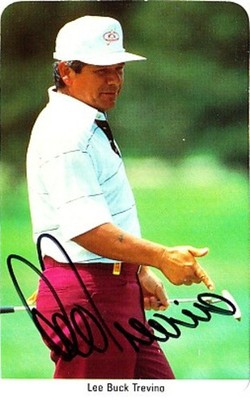 #ad Lee Trevino autographed signed autograph auto 1987 Fax Pax golf card IN PERSON $33.33