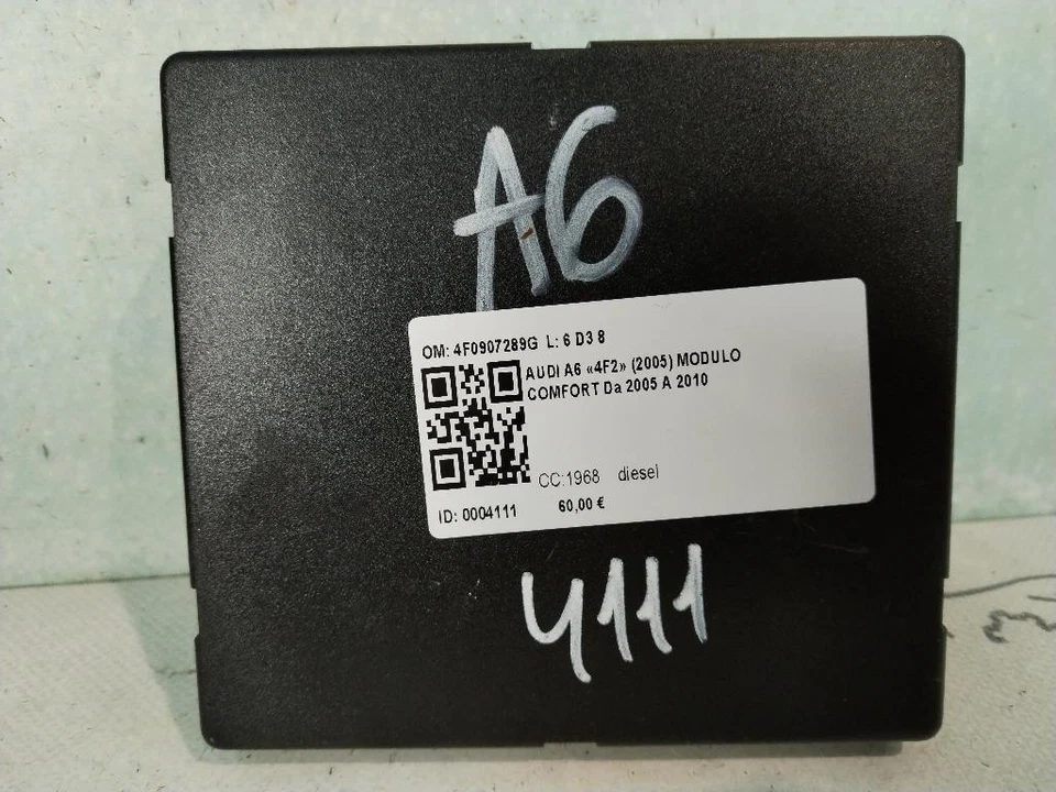 CENTRALINA COMFORT PER AUDI A6 Avant Serie C6 (4F5) 4F0907289G BRE diesel 1968  - Immagine 3 di 4