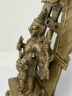 Antique Bronze ￼Durga Mahishasura Mardini Bronze Statue India 8.5” — photo 9