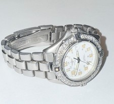 BREITLING MEN'S 38MM COLT QUARTZ A57035 LAB GROWN DIAMOND WATCH 4