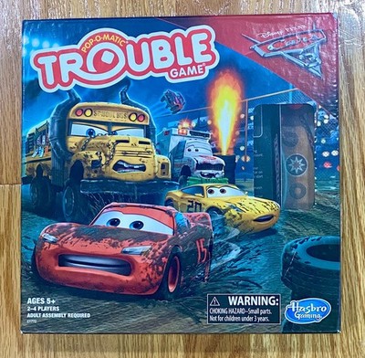 Disney Pixar Cars 3 Trouble Game COMPLETE Hasbro Gaming 2016 Pop O Matic Race