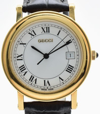 GUCCI 7200M Quartz Men's Watch White Roman Dial Vintage From JAPAN