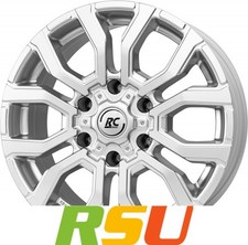 4x RC-Design RC35 kristallsilber 6.5x17" ET48 LK6 139.7 ML 92.4 Alufelgen 17 ...