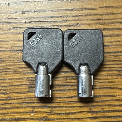 Set of 2 E235 Locking Barrel Switch Keys ESC