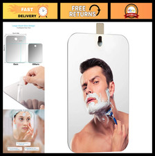 Large Fogless Shower Mirror - Anti-Fog Shaving Makeup Wall Mirror with Hook, 7
