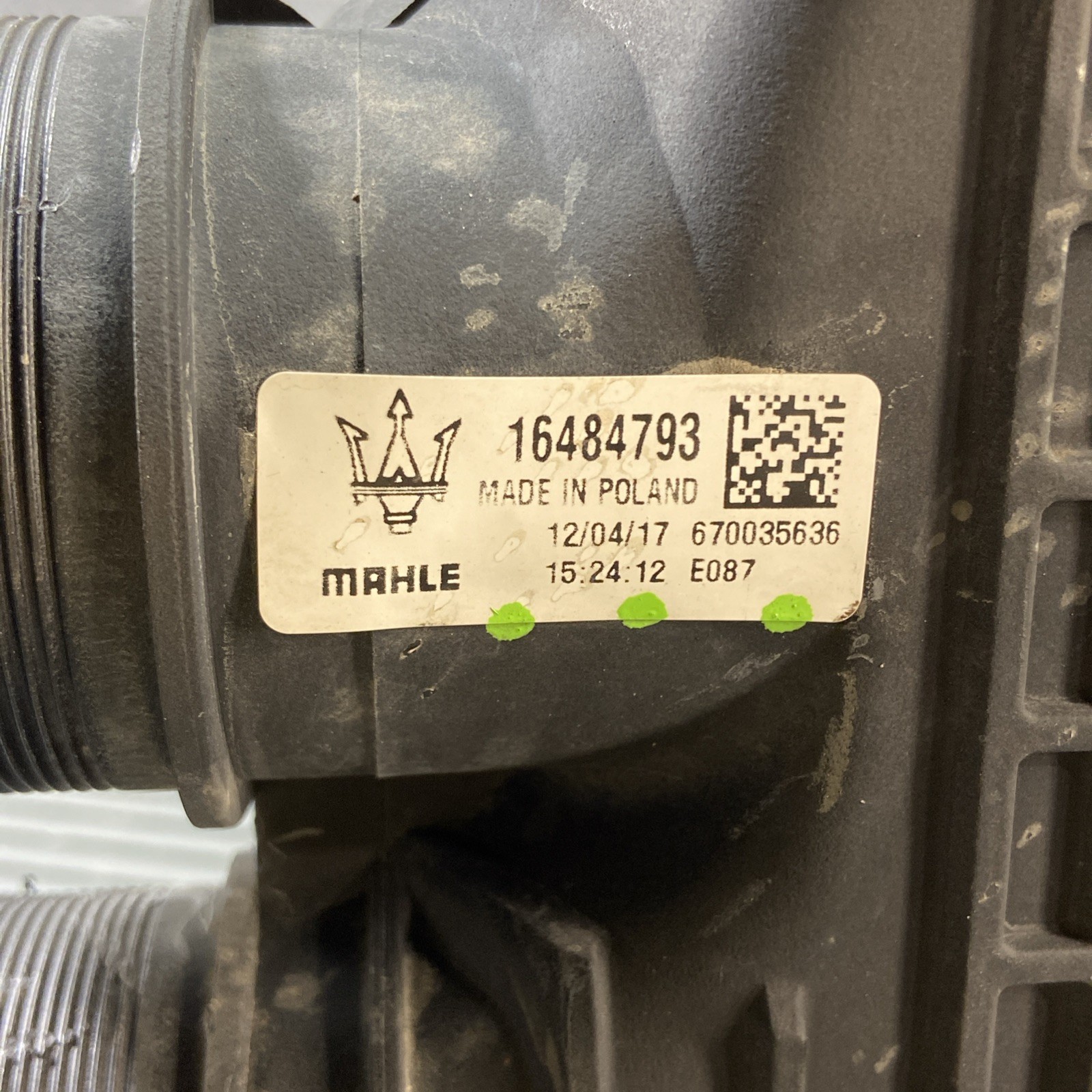 2013-2024 Maserati Levante M161 3.0L Front Left Intercooler Radiator OEM *NOTE*