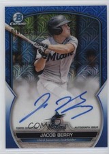 2023 Bowman Chrome Prospect Mega Box Blue Refractor 18/150 Jacob Berry Auto 0c6