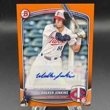 2025 Bowman Walker Jenkins Orange Prospect Auto /25 #BPA-WJ Minnesota Twins