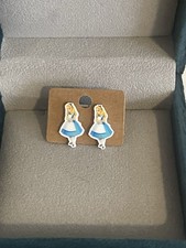 Alice In Wonderland Women's Earrings Featuring Alice Post/Stud Earrings