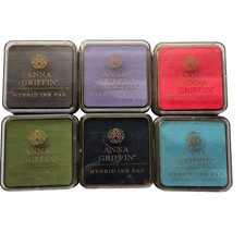 Anna Griffin Perfect Palette Hybrid Ink Stamp Pads Lot of 6