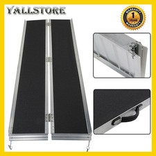 New 6ft Aluminum Fold Loading Wheelchair Mobility Portable Non-Slip 600lbs Ramp