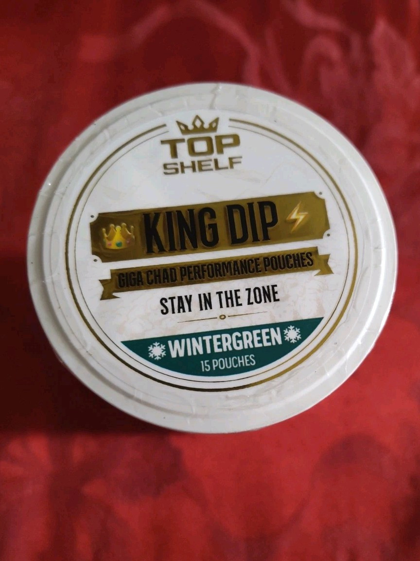 Top Shelf King Dip, GIGA Chad Performance Mint 15 Pouches Stay in the Zone 5 pk