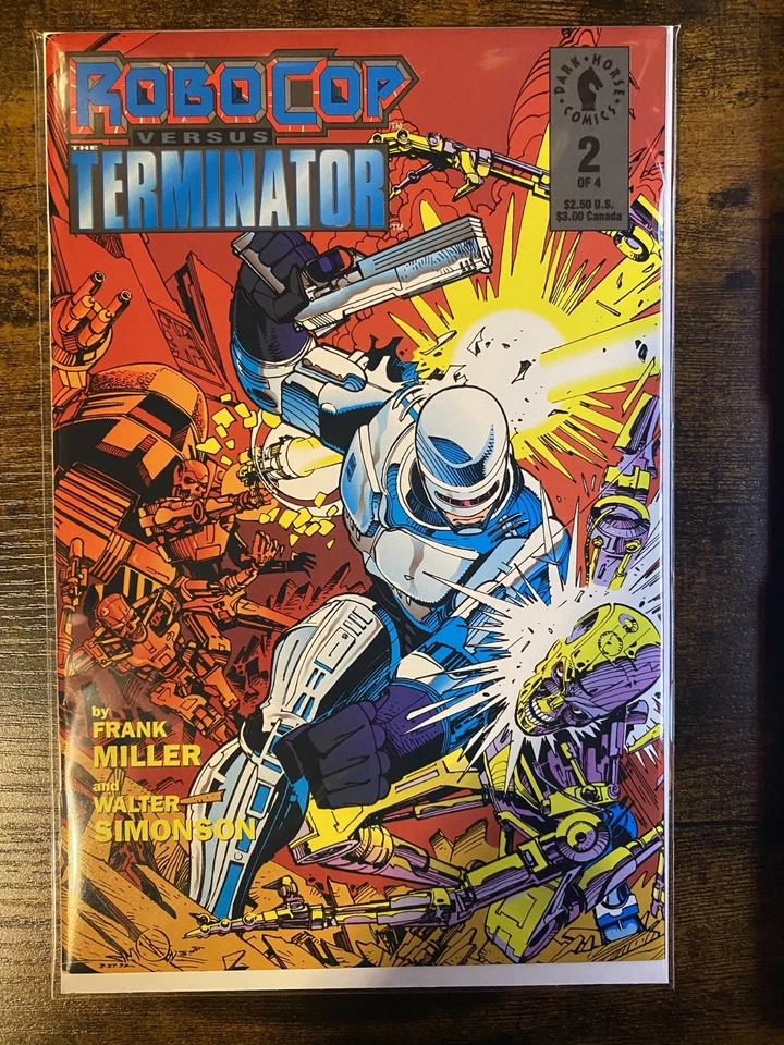 ROBOCOP VS TERMINATOR #1-4 FULL RUN VF/NM DARK HORSE 1992 FRANK MILLER W/INSERTS - Image 3 of 4