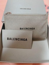 Balenciaga Silver Card Case Limited Edition Iconic Design High-Fashion Statement