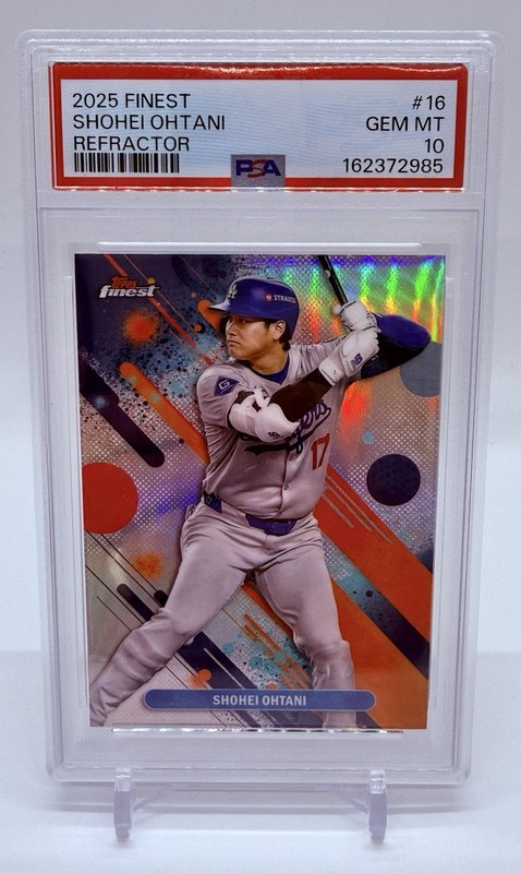 2025 Topps Finest Baseball PSA 10 GEM MT Shohei Ohtani #16 Refractor LA Dodgers