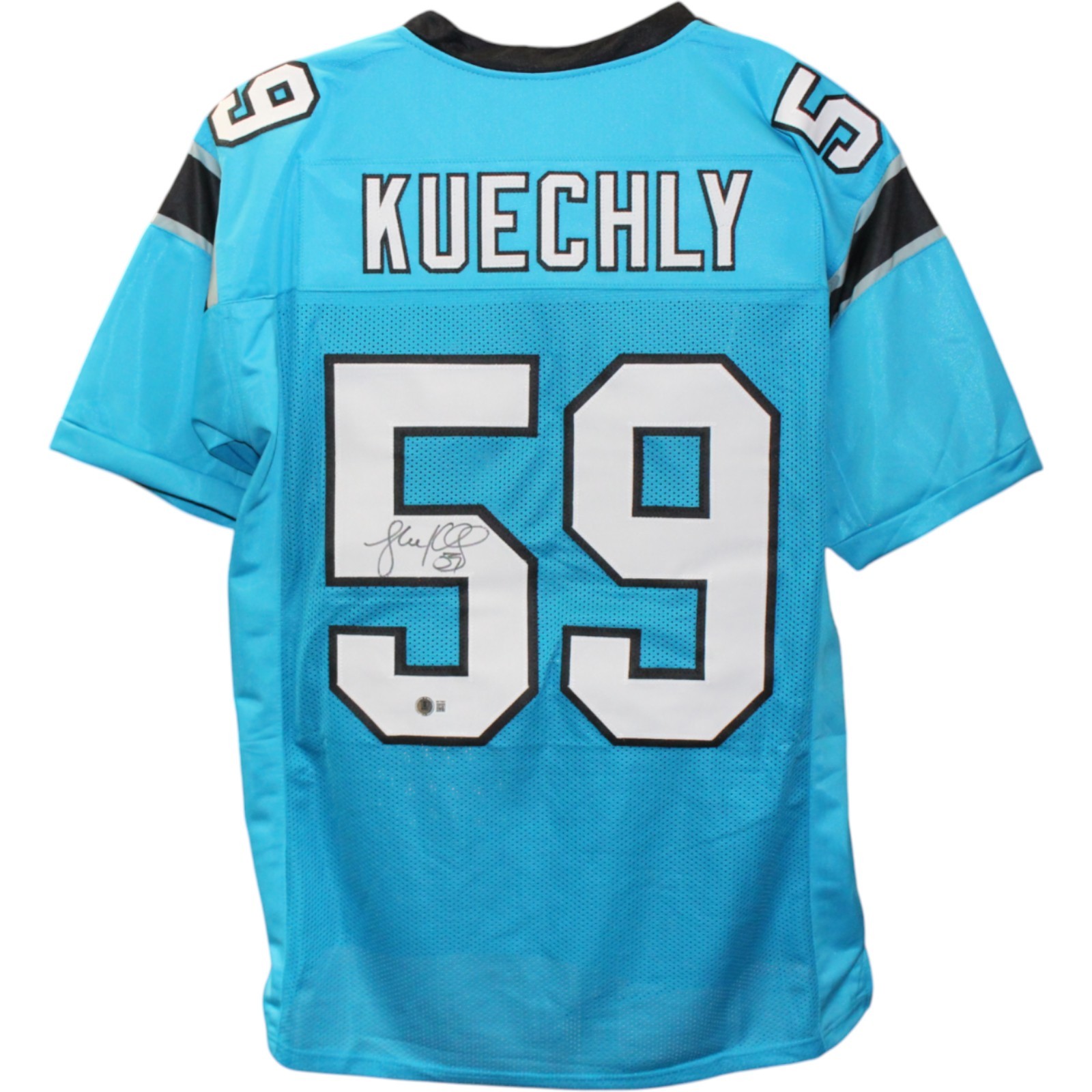 Kuechly Autographed Signed Carolina Panthers Luke Pro Style Blue Sz XL Jersey Beckett Witness 20510 