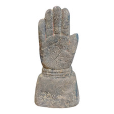 1850's Old Vintage Antique Stone Hand Carved Hand Figure Statue , Collectible