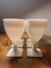 6 VTG "Early American Milk Glass" by Smith Glass Water Goblets 1955-1965 D/C