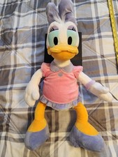 Disney Store Daisy Duck Plush Toy Doll Pink Purple Disney Store AUTHENTIC