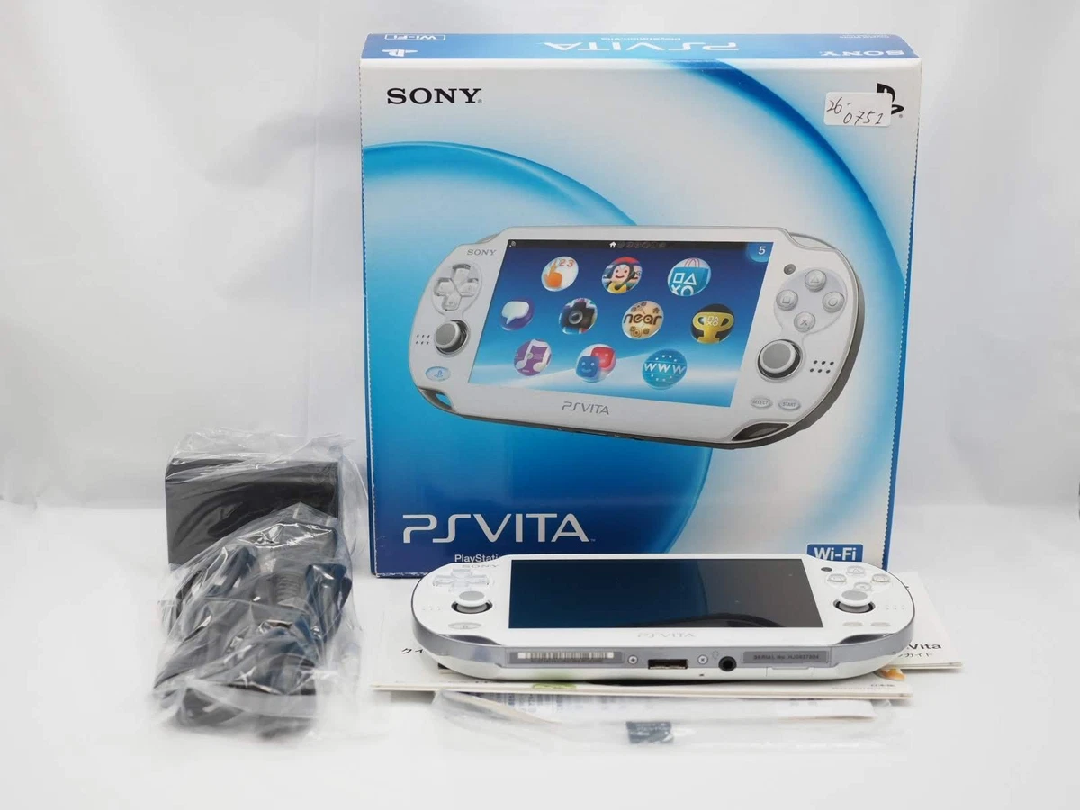 4-169 PSVITA PCH-1000 クリスタル・ホワイト 箱付き PS Vita Crystal White PCH 1000 ZA02 Console only PSV Fat