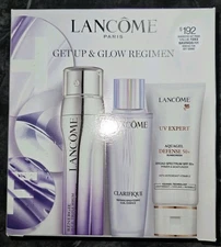 Lancome Get Up And Glow Regemin Set Renergie H.C.F. Serum, Clarifique, Aquagel