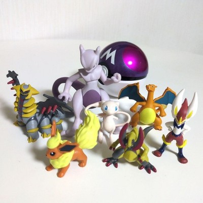 Pokémon Figures Set 7 Includes Mewtwo Mew Zygarde Charizard Booster Espeon Odon