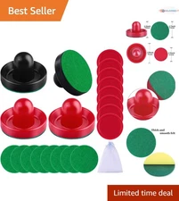 Air Hockey Accessories Pushers Pucks Paddles 4 Pushers 8 Pucks Green Pads