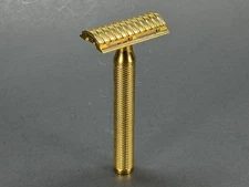 Brass CNC DiShi dscosmetic Three Pcs Double Edge Safety Razor Scalloped Head V92