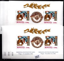  10X ROMANIA - MNH - FLAGS - BIRDS - 2002