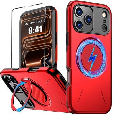 Case for iPhone 17 Pro Max Compatible with MagSafe with 360° Rotating Magneti...