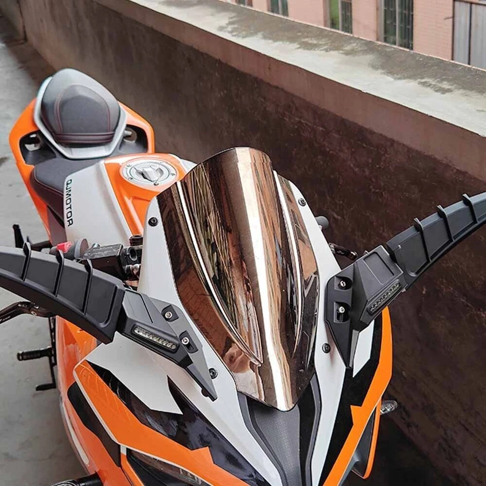 Adjustable Wing Rear view Mirrors w/LED Turn For Honda CBR500R CBR250R CBR300R - Image 4 of 4