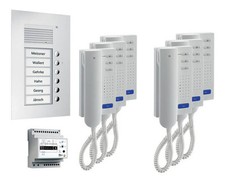 TCS PPU06-EN/02 Türsprechanlage Set 6 Wohneinheiten 2-Draht Sprechanlage UP