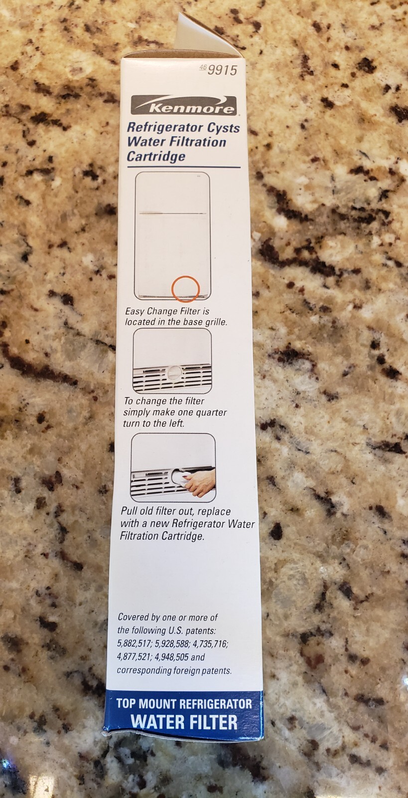 Kenmore 469915 Refrigerator Cysts Water Filtration Cartridge fits Base Grille eBay