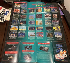 Jurassic Park 1993 Fold Out Poster / Advertisement For Sega CD Genesis Game Gear