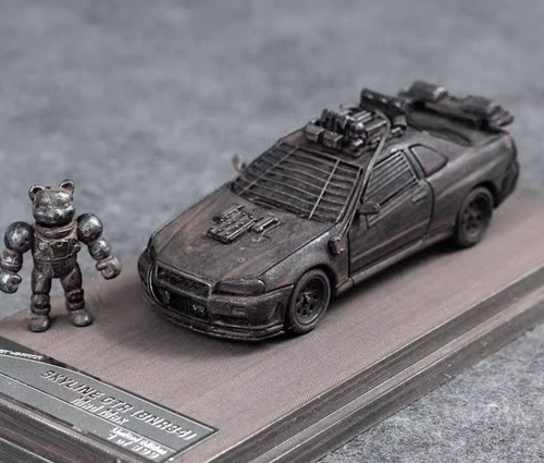 ZD SW 1:64 Skyline GTR R34 Mad Max 公仔运动模型压铸金属汽车全新无标签- - Imagen 13 de 13