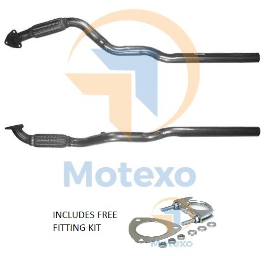 BM50080 Abgasendrohr Front Auspuffrohr Kit Mit Fitting Silber 2 Jahre Garantie-image