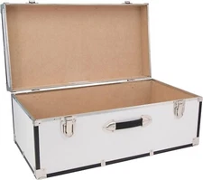 Seward Basic Wood And Metal Trunk With White Finish SWD6114-01