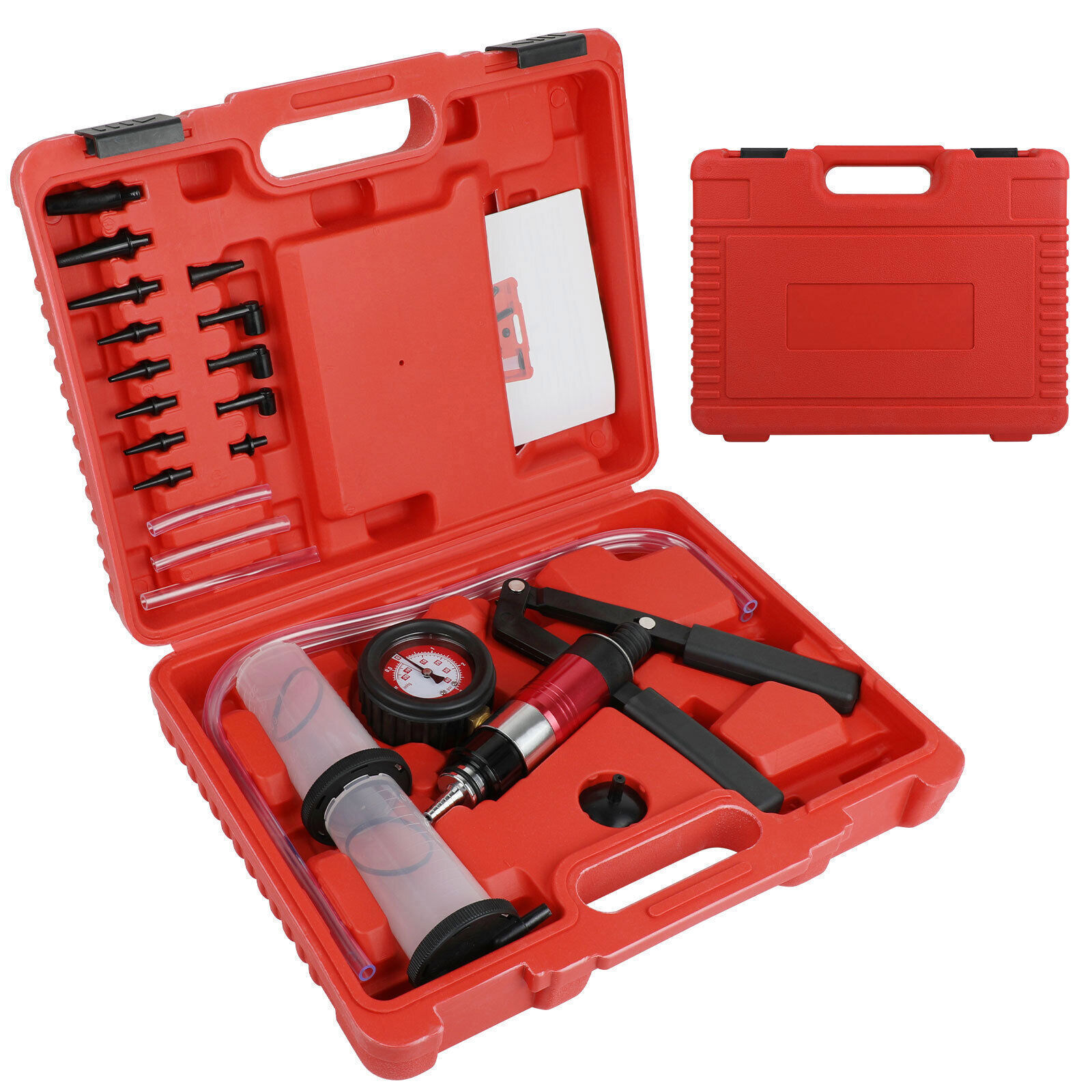 Hand Vacuum Pump Held Brake Bleeder Tester Bleed Car Motorbike Bleeding ...