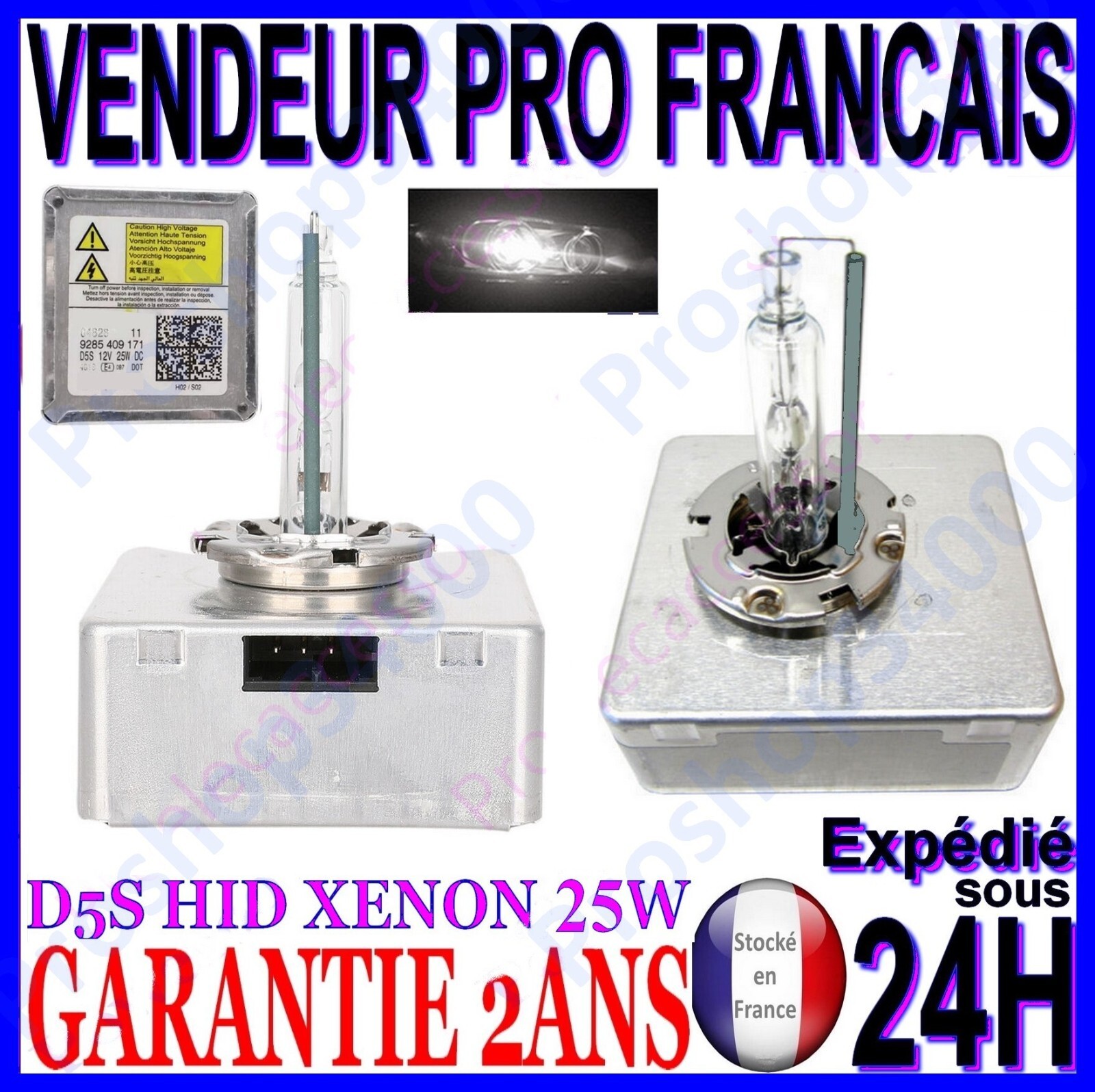 Ampoule xénon D5S 12V lampe de rechange phare feu de croisement PK32d-7