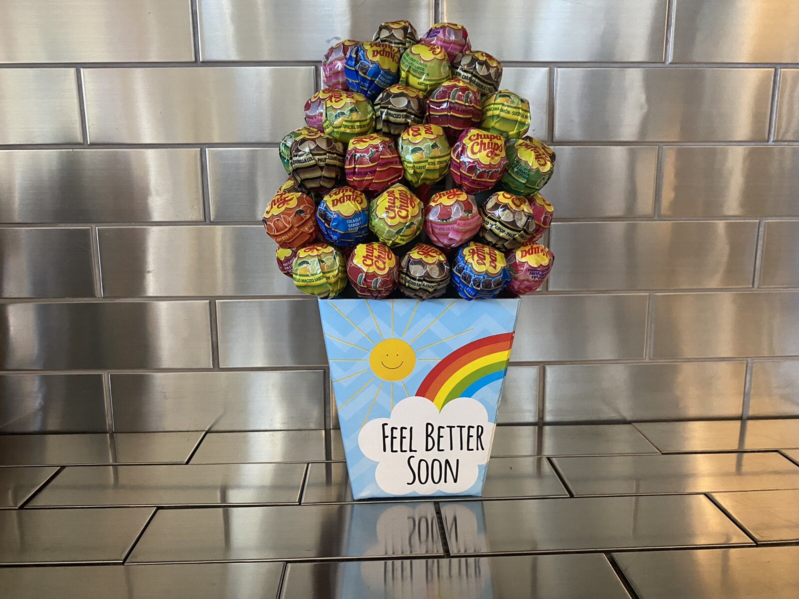 Kids Feel Better/Get Well Soon Candy Bouquet LollipopGift Chupa Chups