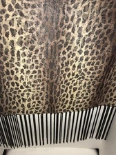 Cejon Animal Print Fringed Scarf Lightweight 