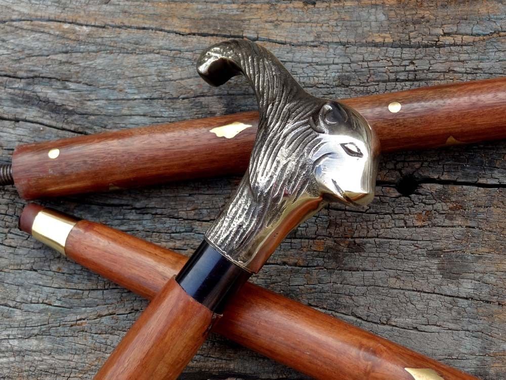 Antique  Designer Style Solid Brass Lion Handle H… - image 3